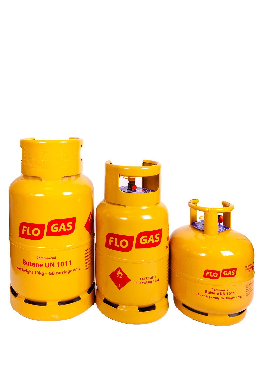 Butane gas bottles