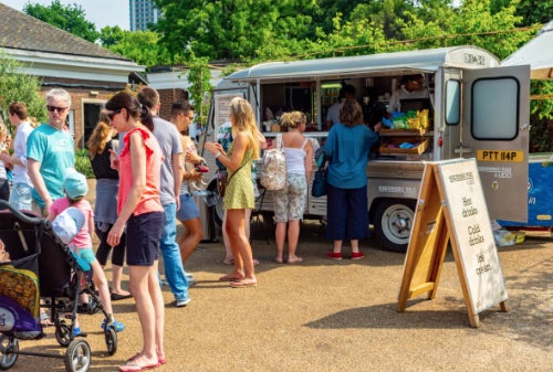 snack van serving customers